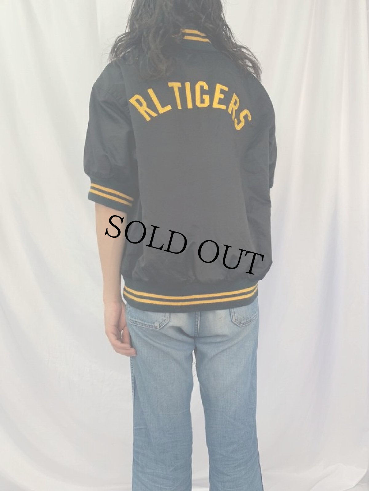 画像4: 90's POLO SPORT Ralph Lauren "タイガー" ハーフジップ半袖スタジャン L (4)