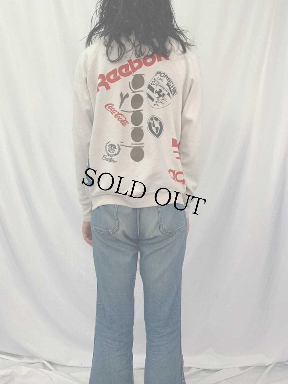 画像5: 80〜90's USA製 ブートレグ マルチプリントスウェット L (5)