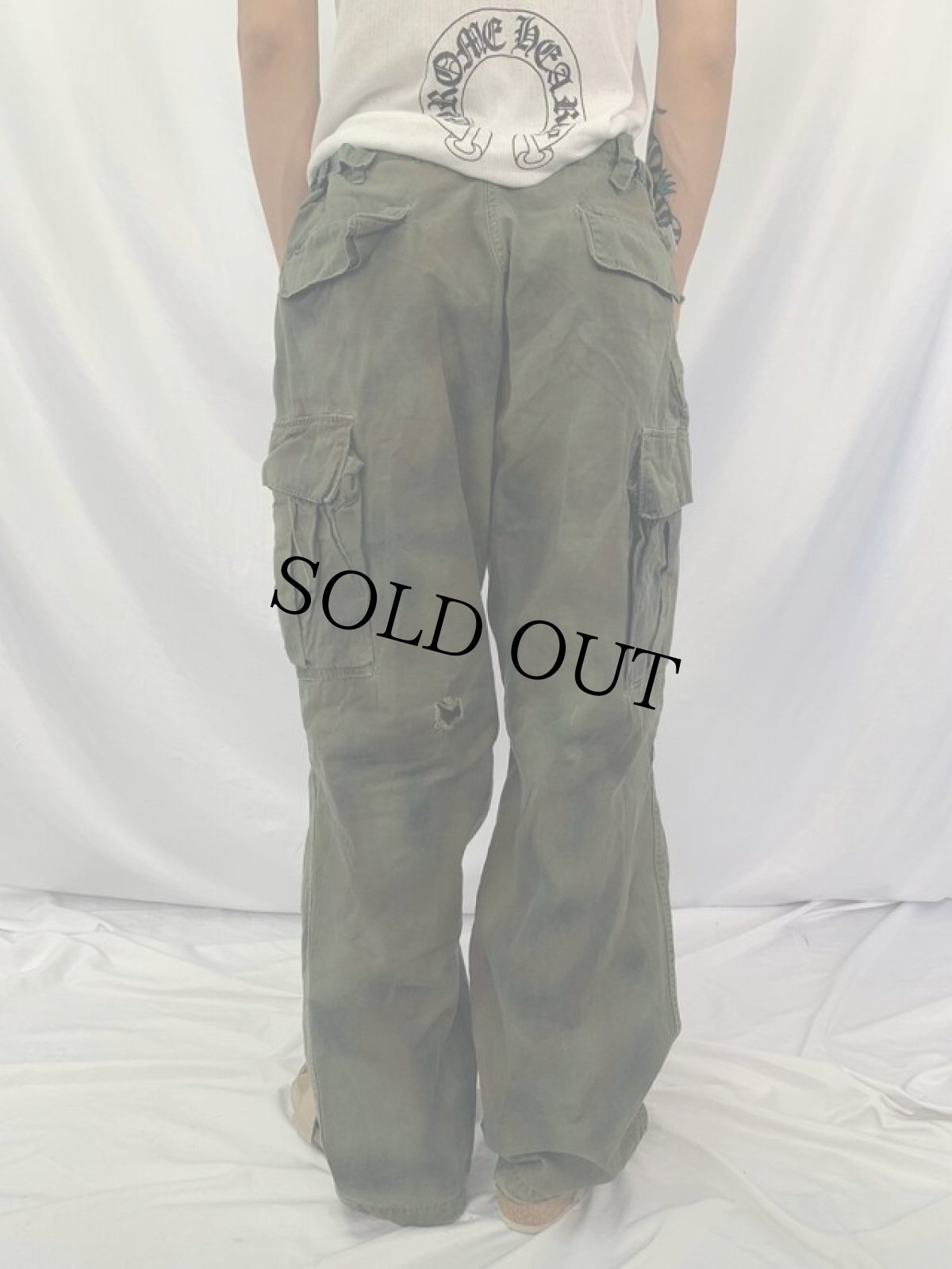 画像5: 60's U.S.ARMY "グリーンベレー特殊迷彩" ジャングルファティーグパンツ 4th  LONG MEDIUM (5)