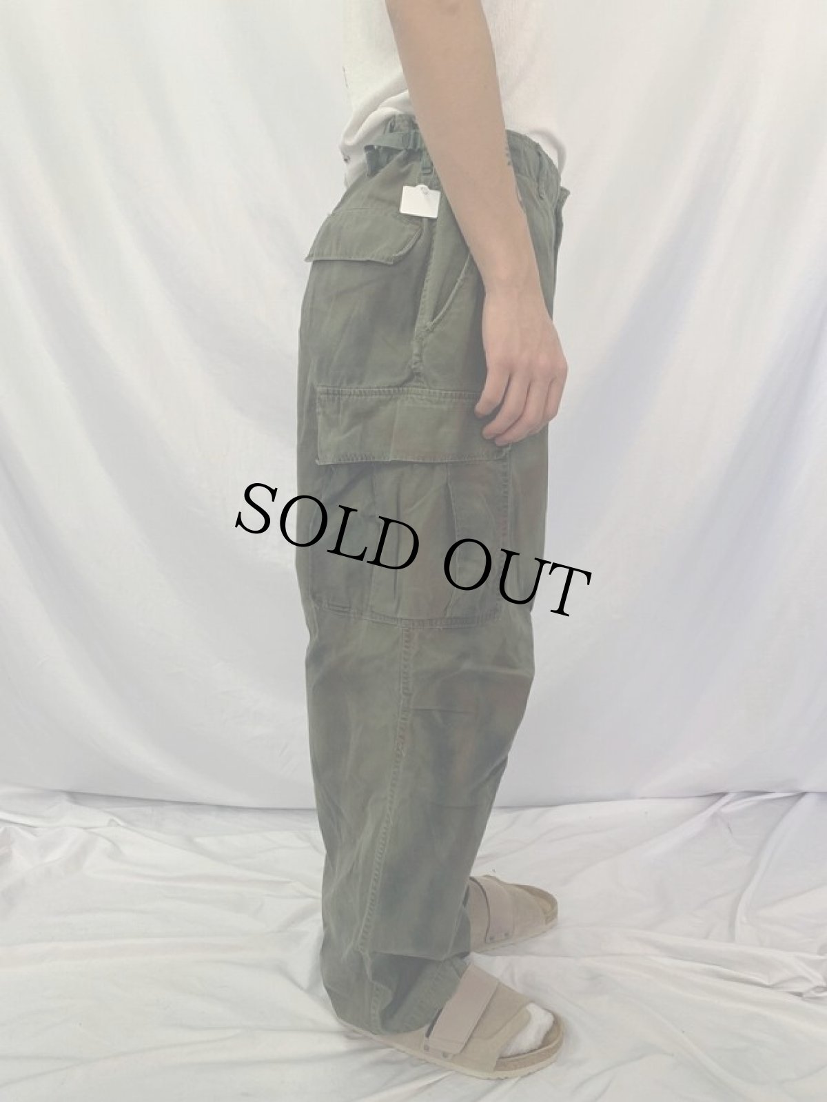 画像4: 60's U.S.ARMY "グリーンベレー特殊迷彩" ジャングルファティーグパンツ 4th  LONG MEDIUM (4)