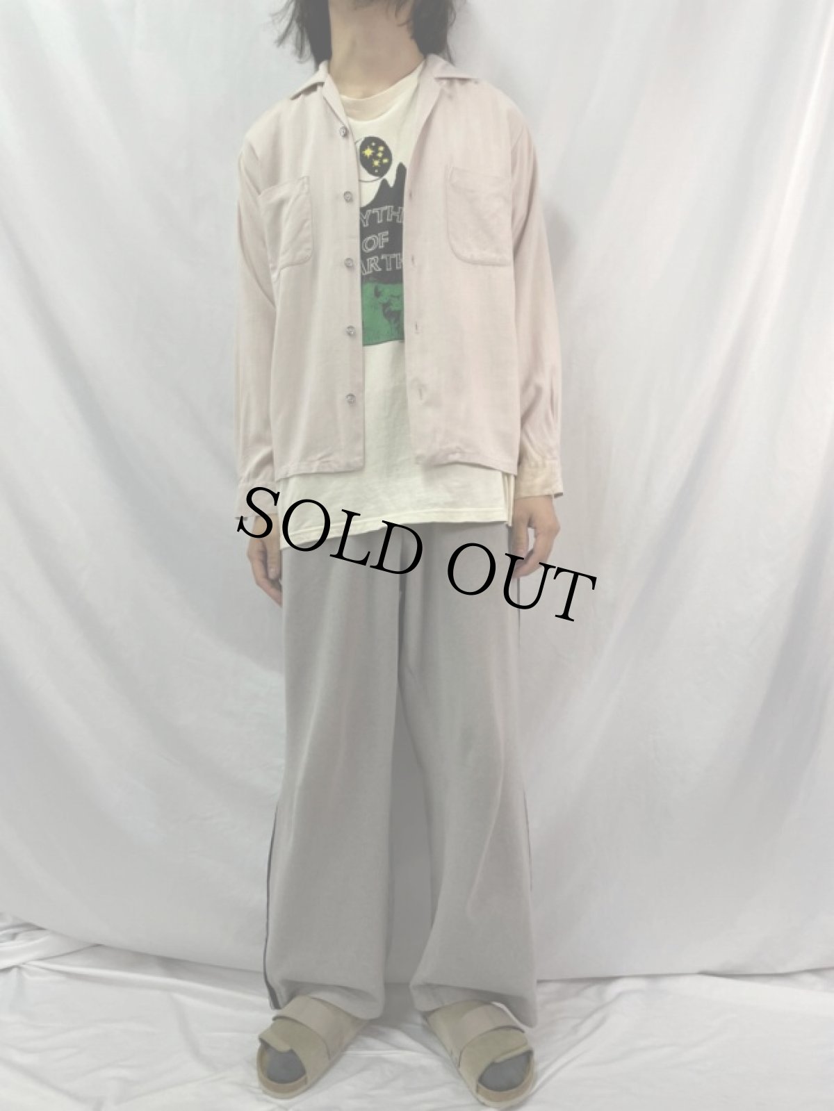 画像2: 60's Da Vinci オープンカラー レーヨンシャツ (2)