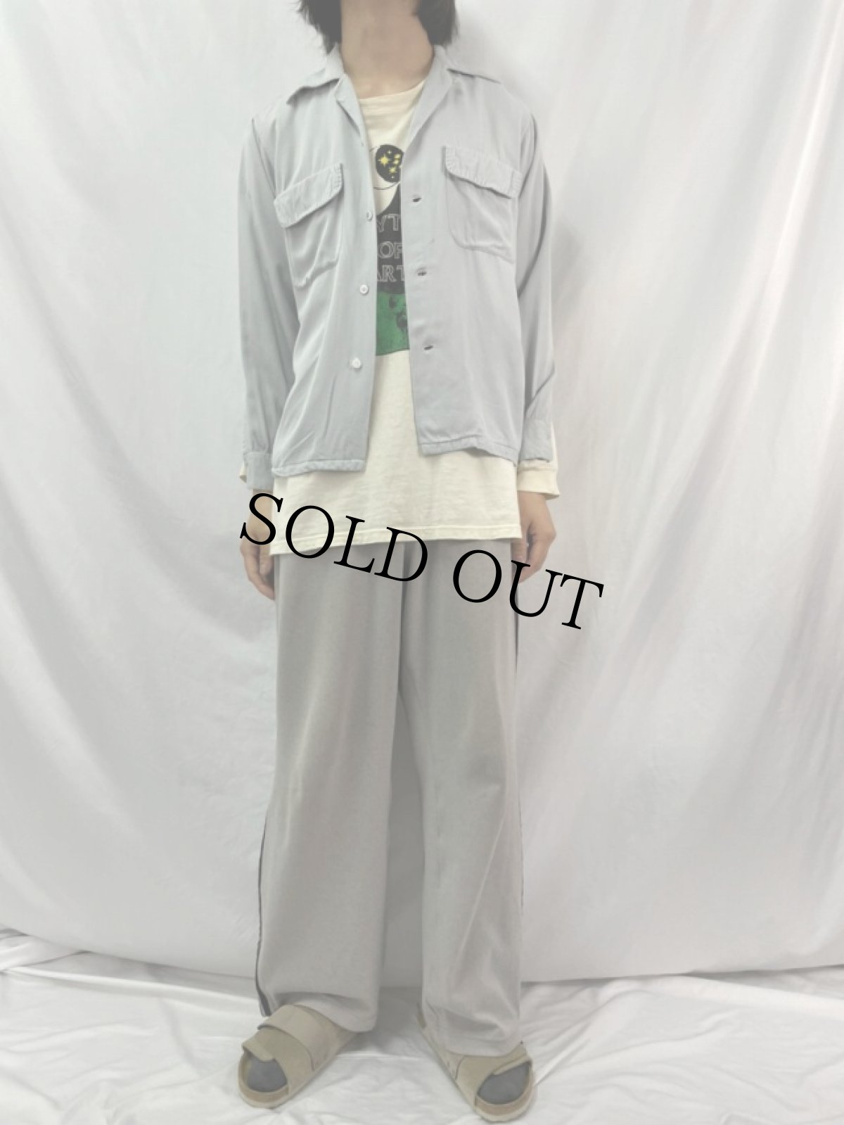 画像2: 50's ARROW オープンカラーレーヨンシャツ (2)