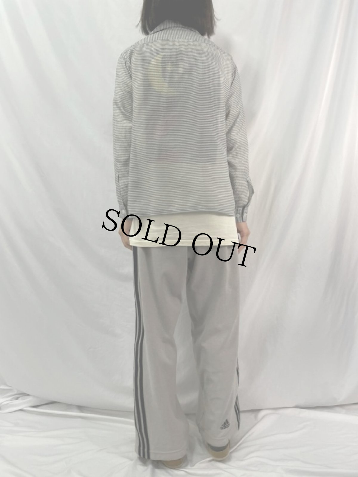 画像4: 50's PENNY'S TOWNCRAFT ギンガムチェック柄 シースルー オープンカラーシャツ M (4)