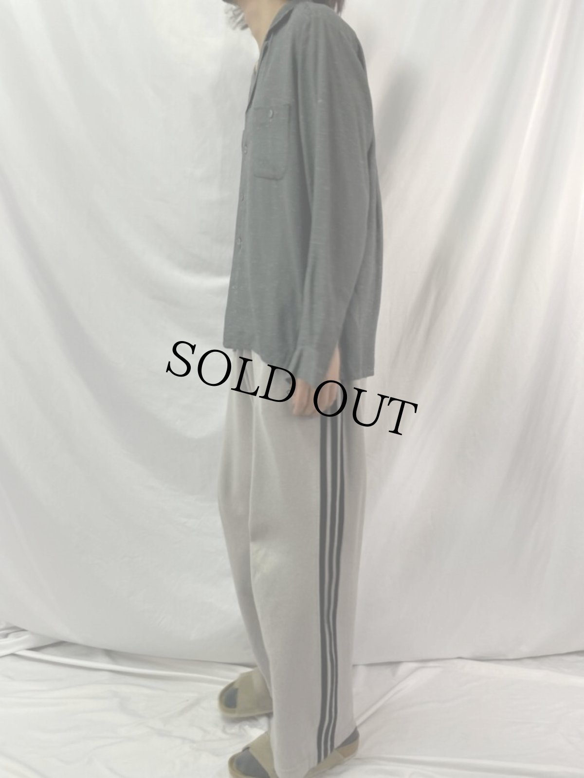 画像3: 50's SPIRE カスリ柄 オープンカラー レーヨン×シルクシャツ L (3)