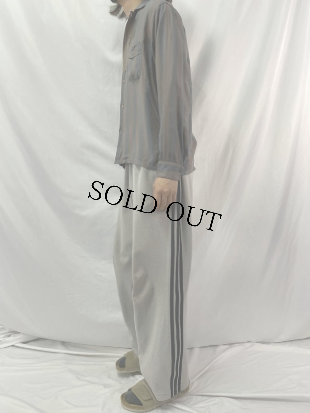 画像3: 60's PENNY'S TOWNCRAFT  ストライプ柄 オープンカラーレーヨンシャツ M (3)