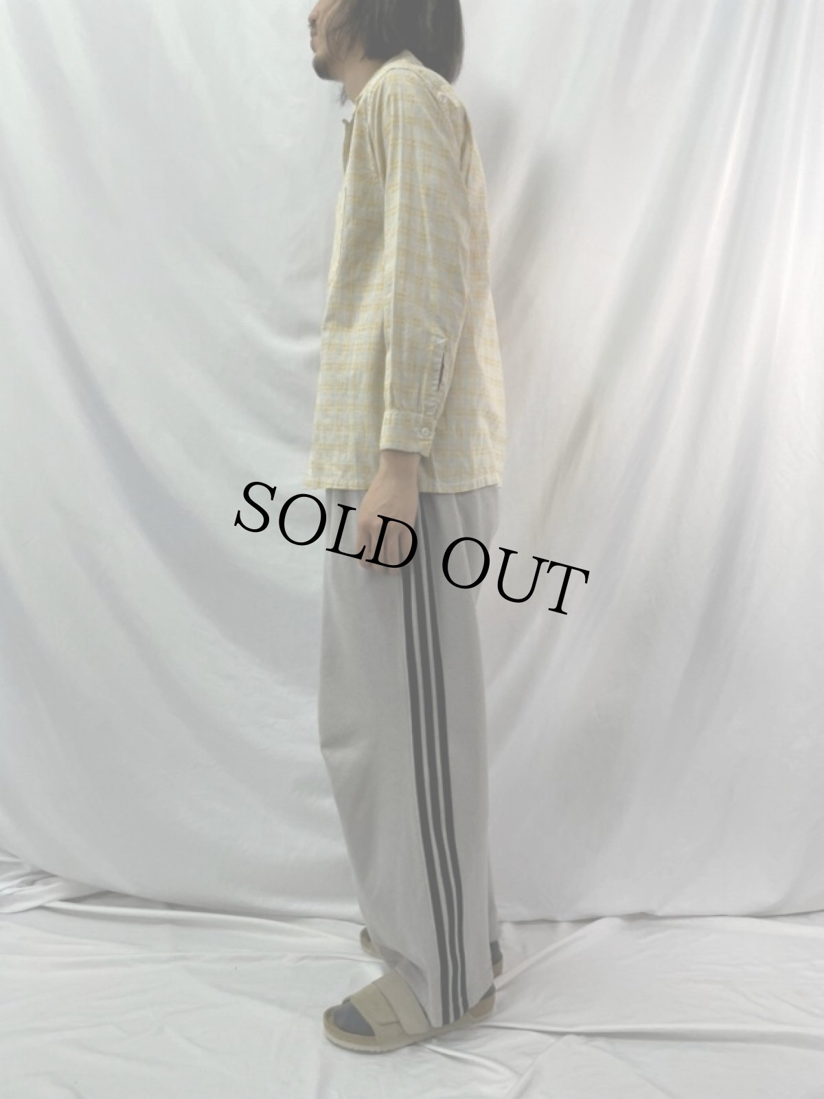 画像3: 60's WRINKLE-SHED チェック柄 オープンカラーコットンシャツ (3)