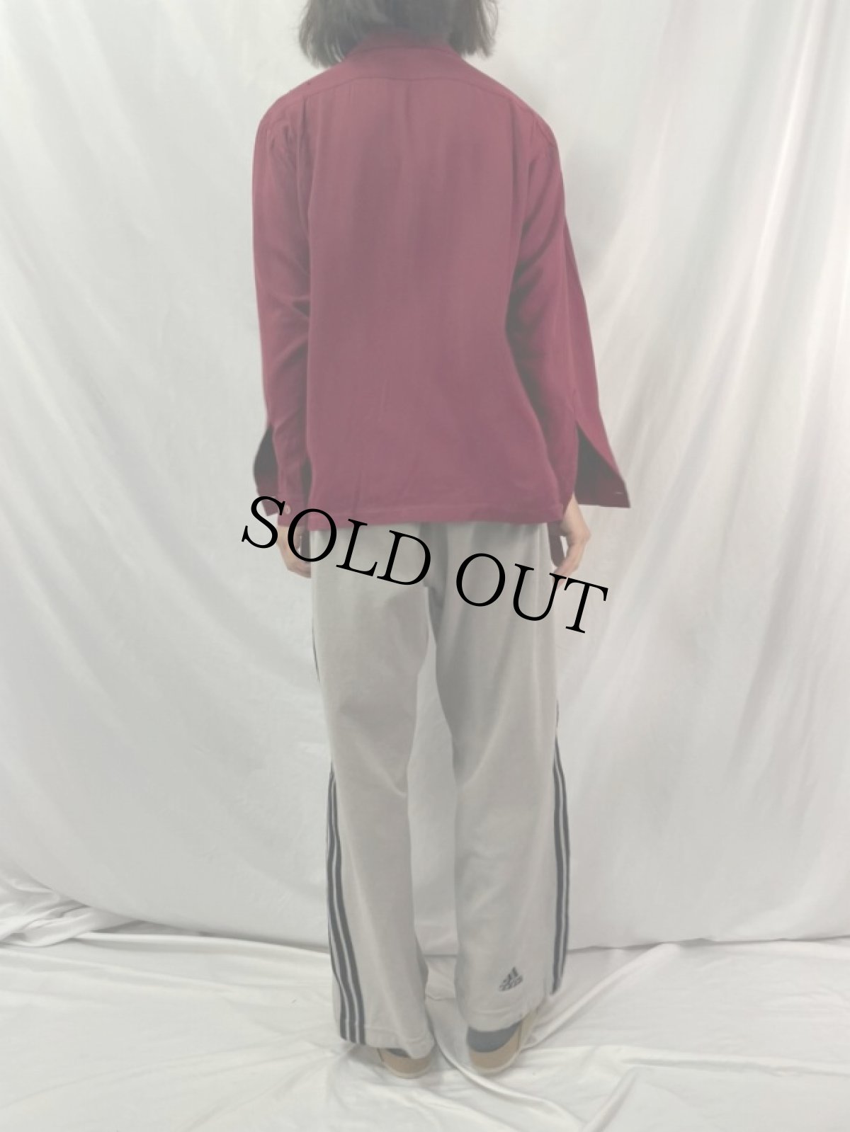 画像4: 50's STRAD O FLAN レーヨンギャバジン オープンカラーシャツ (4)