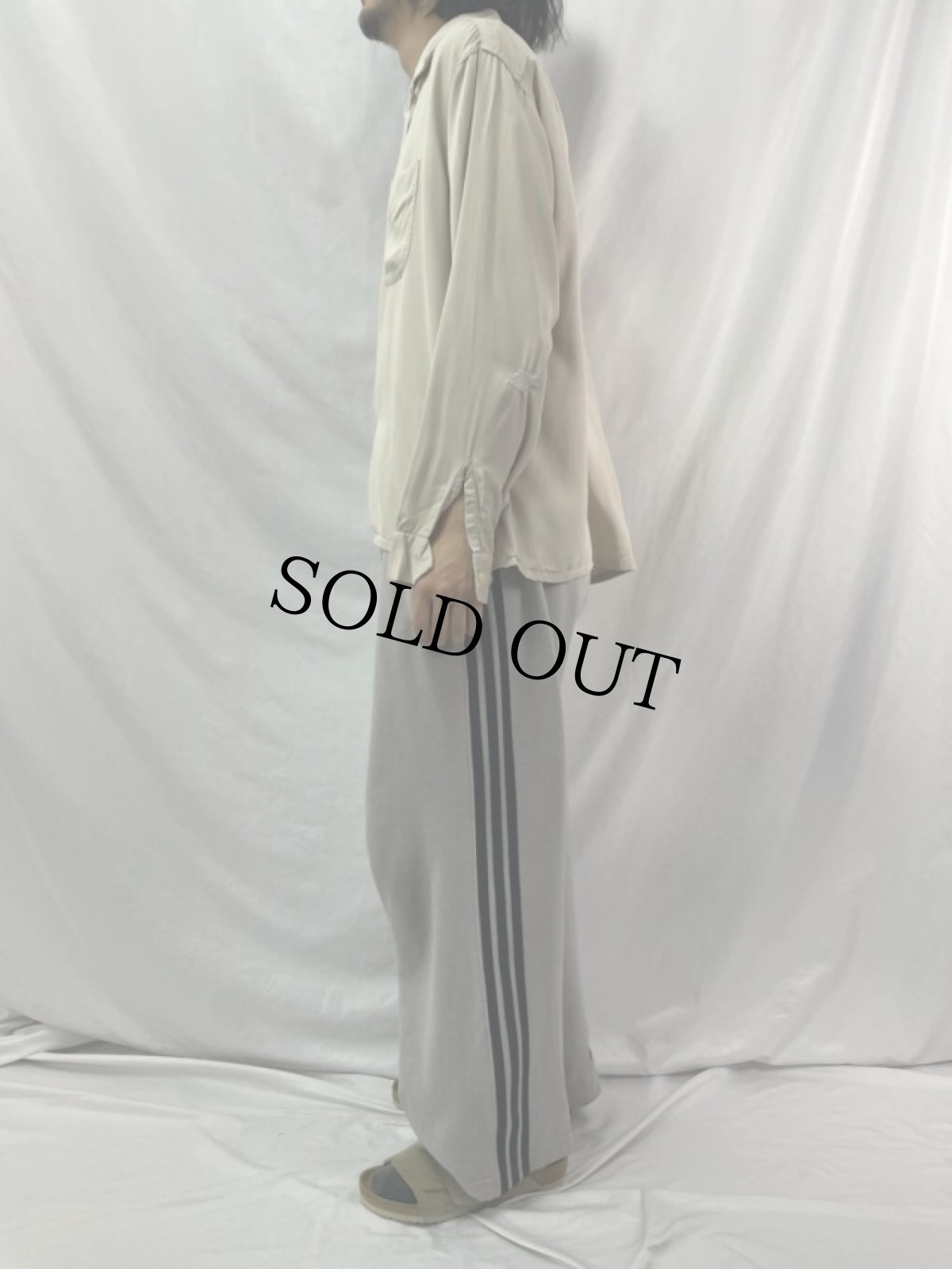 画像3: 50's TruVal レーヨンギャバジン オープンカラーシャツ XL (3)