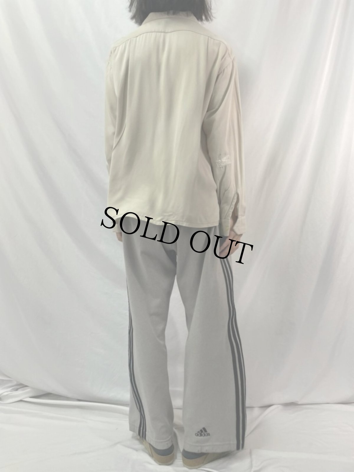 画像4: 50's TruVal レーヨンギャバジン オープンカラーシャツ XL (4)