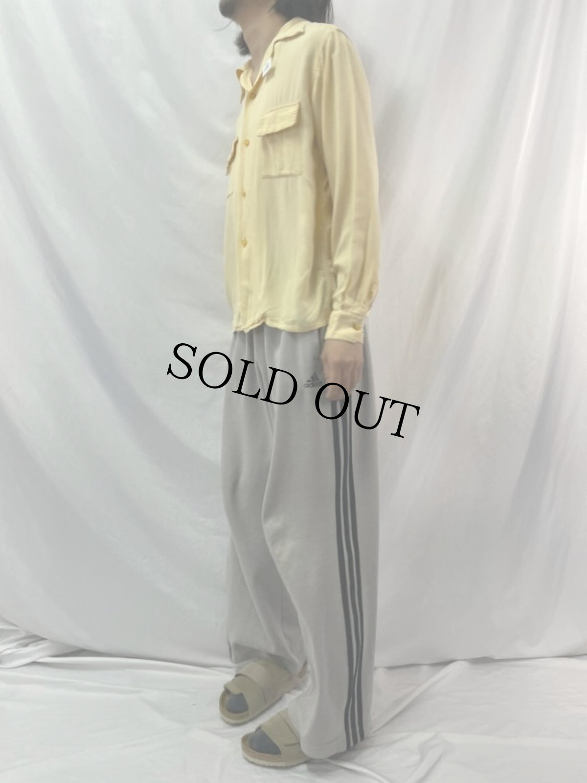 画像3: 40's TOWNCRAFT DELUXE オープンカラーコットンシャツ M (3)