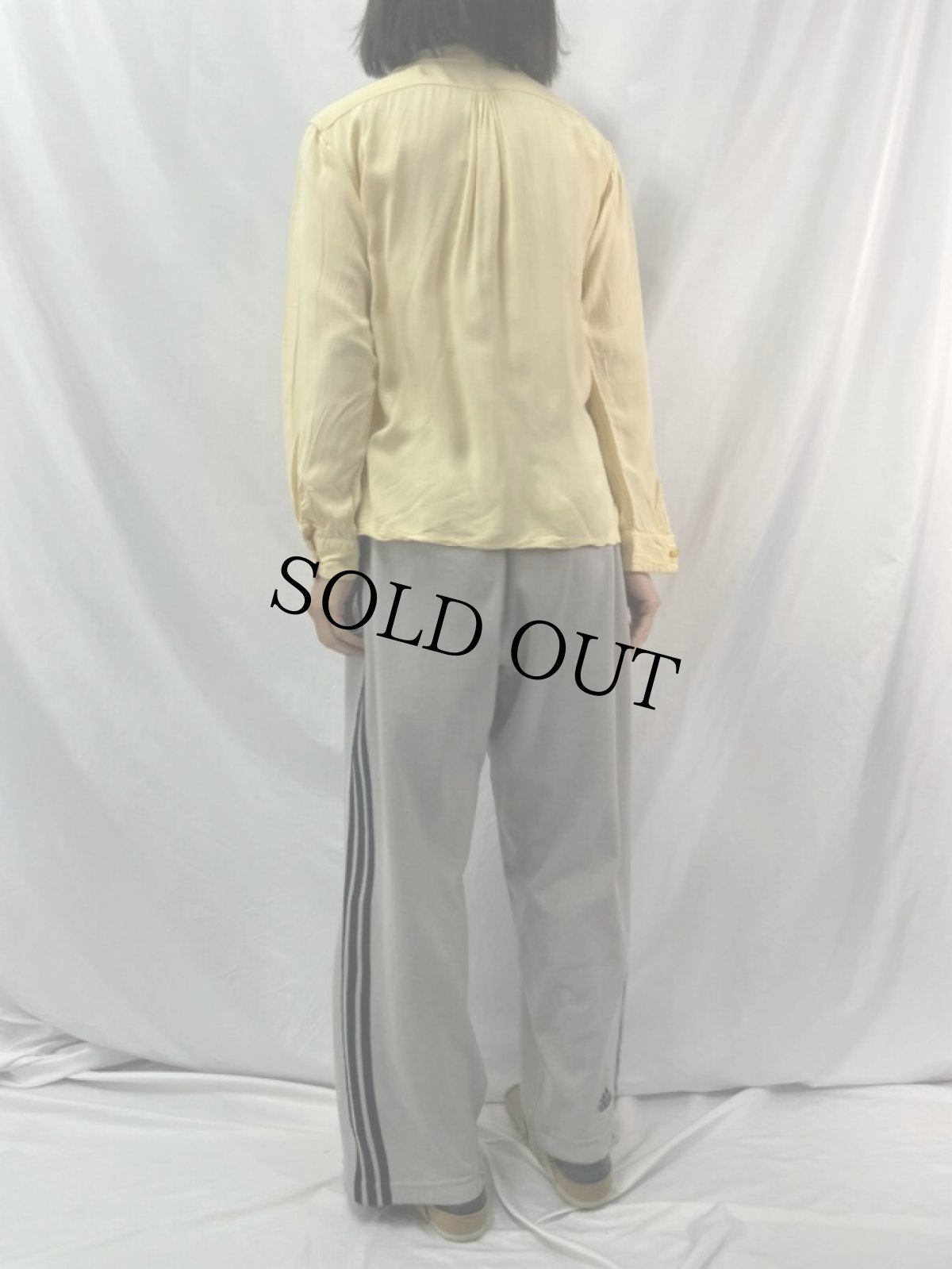 画像4: 40's TOWNCRAFT DELUXE オープンカラーコットンシャツ M (4)