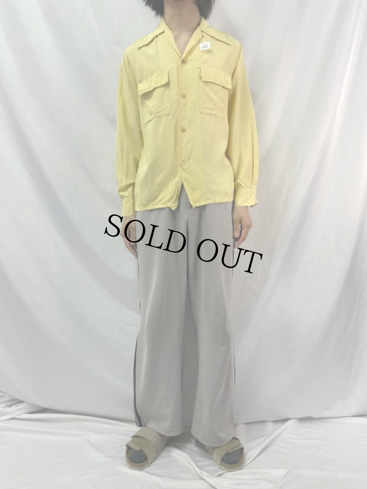 画像2: 50's オープンカラーレーヨンシャツ (2)