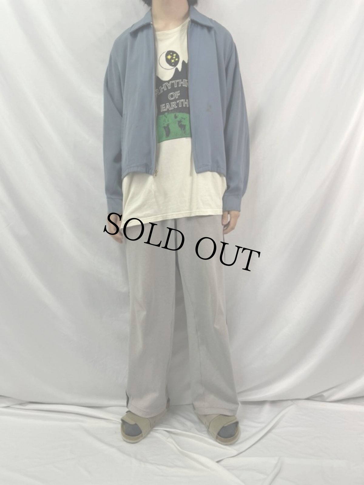 画像2: 60's レーヨンギャバジンジャケット (2)