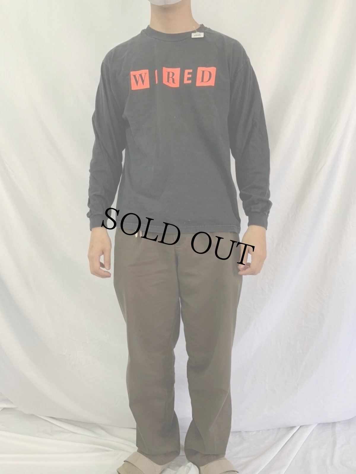 画像2: 90's WIRED USA製 テクノロジーメディア ロゴプリントロンT L (2)