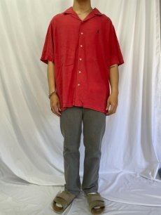 画像2: POLO Ralph Lauren "CURHAM CLASSIC FIT" リネン×コットン オープンカラーシャツ XL (2)