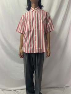 画像2: 80〜90's Woolrich ストライプ柄 コットンシャツ L (2)