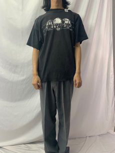 画像2: 有刺鉄線×スカル  プリントTシャツ (2)