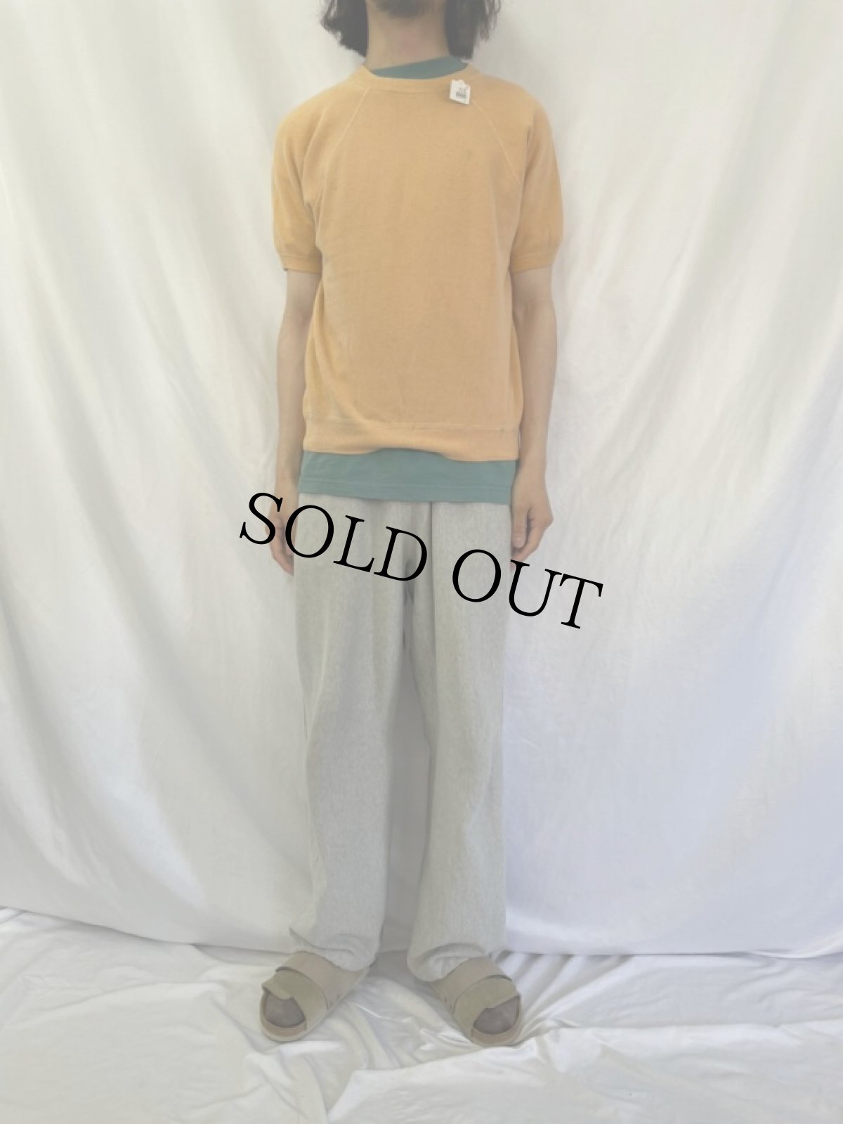 画像2: 60's 無地 ラグラン半袖スウェット (2)