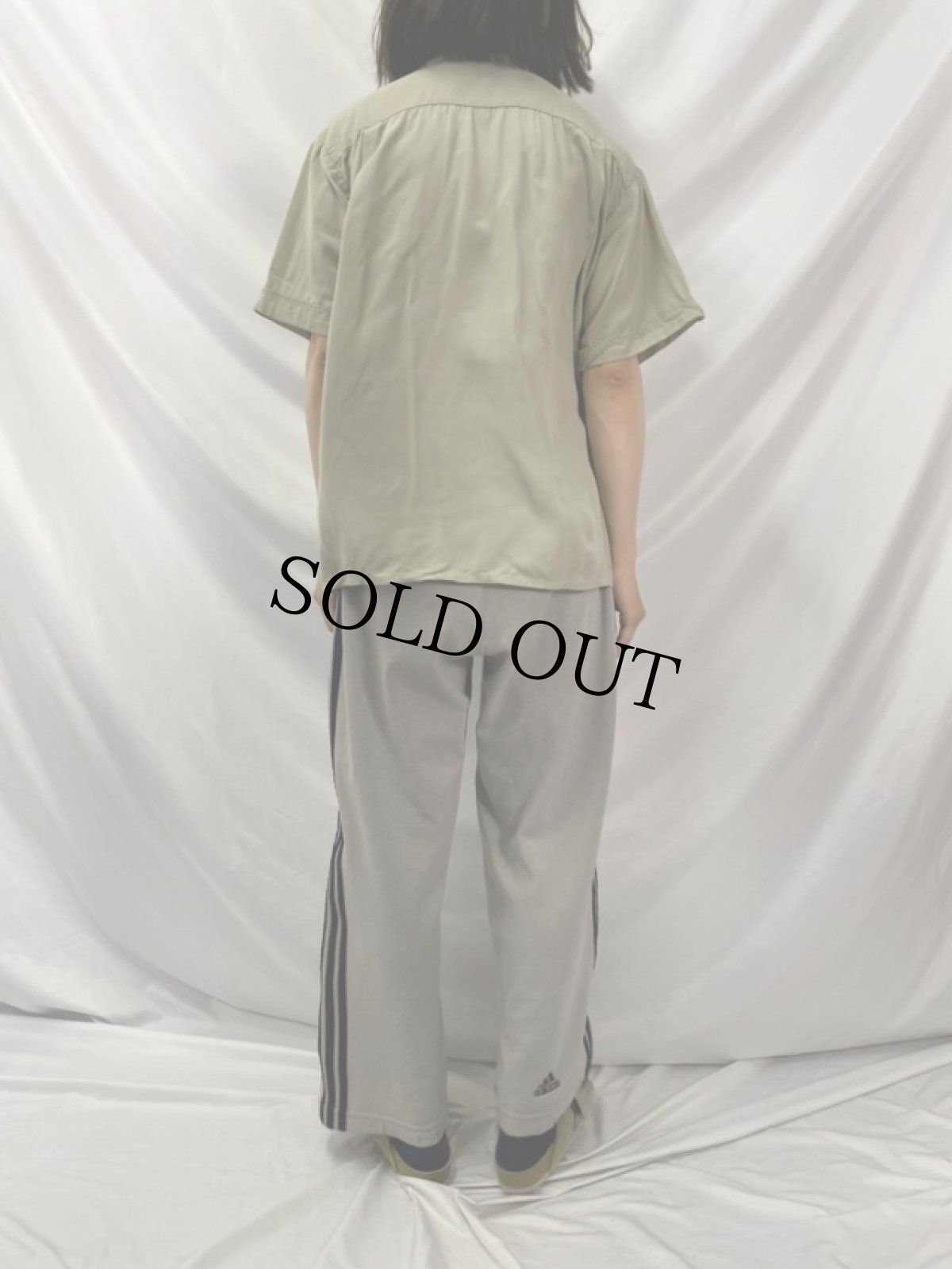 画像4: 60's Triumph イタリアンカラー レーヨンシャツ XL (4)