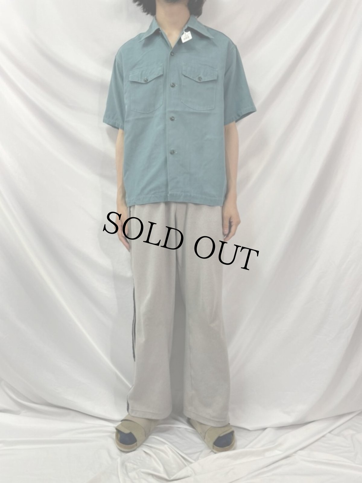 画像2: 50's SEARS ROEBUCK "Staunton Summer Togs" コットンシャツ M (2)