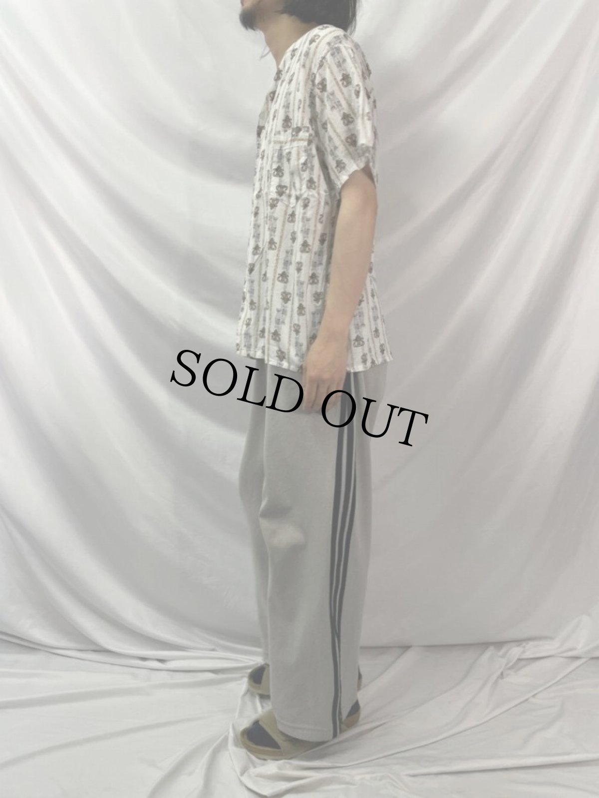 画像3: 60's BRENT 総柄コットン パジャマシャツ L (3)