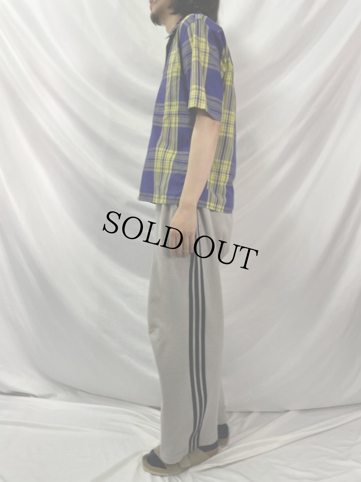 画像3: 50's DE PINNA チェック柄 オープンカラーコットンシャツ (3)