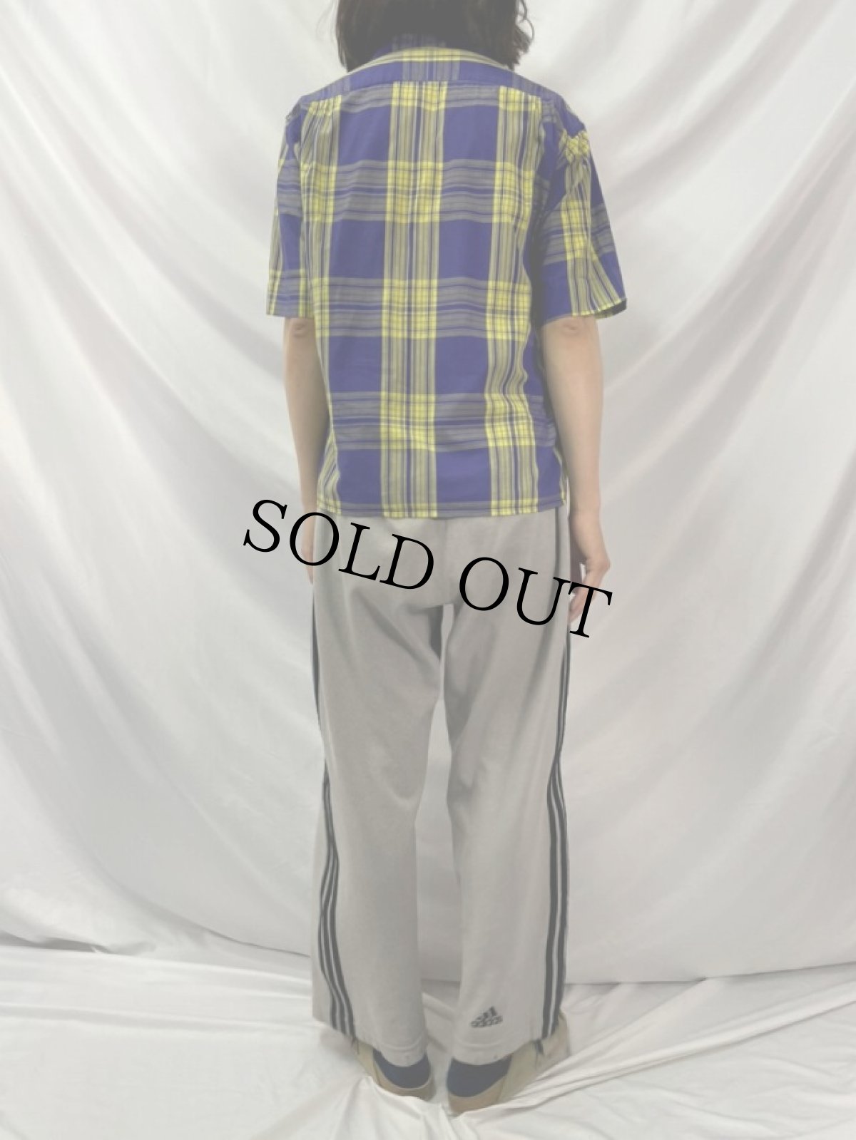 画像4: 50's DE PINNA チェック柄 オープンカラーコットンシャツ (4)