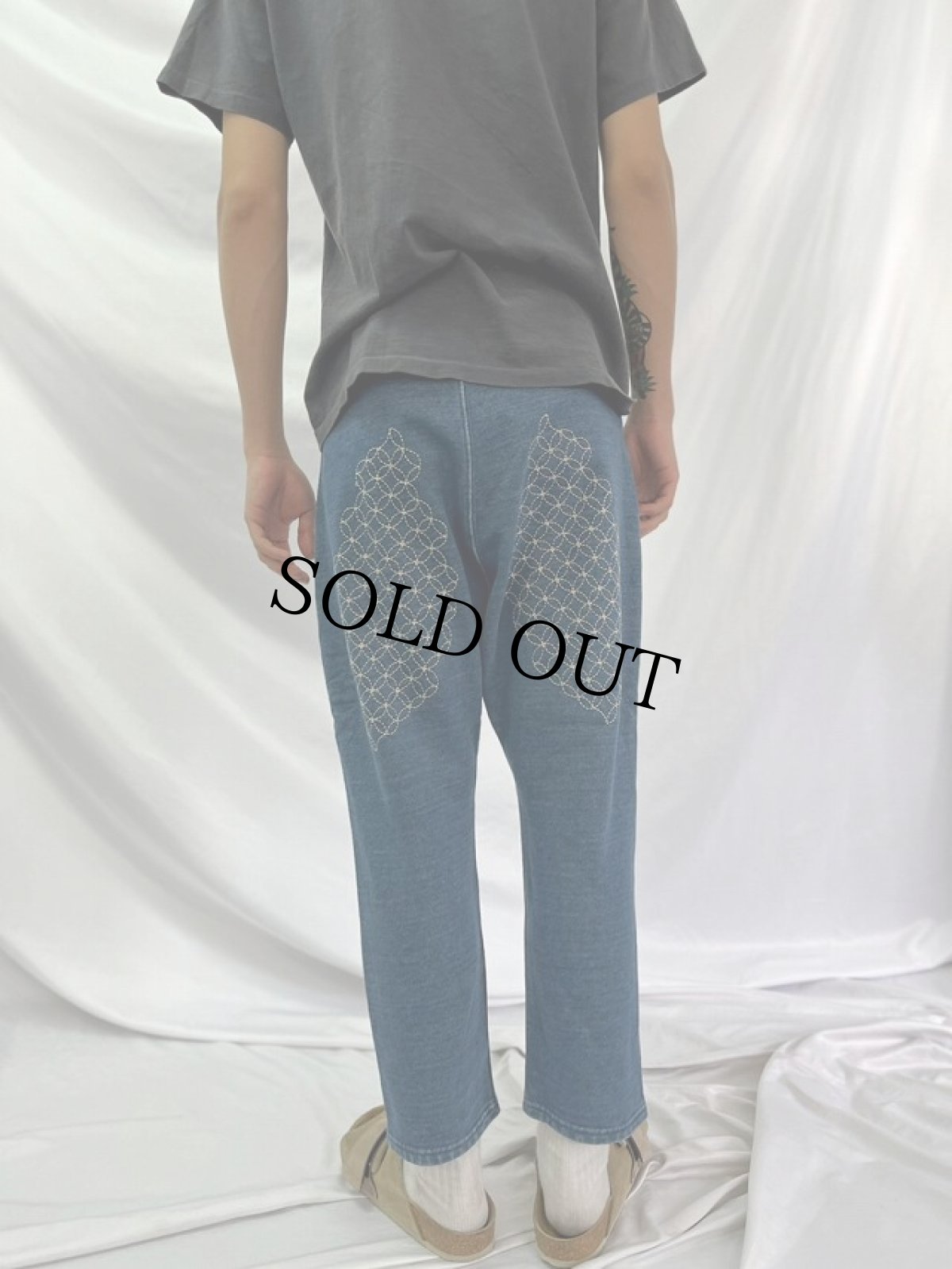 画像4: KAPITAL 風呂敷刺繍 スウェットパンツ size1 (4)