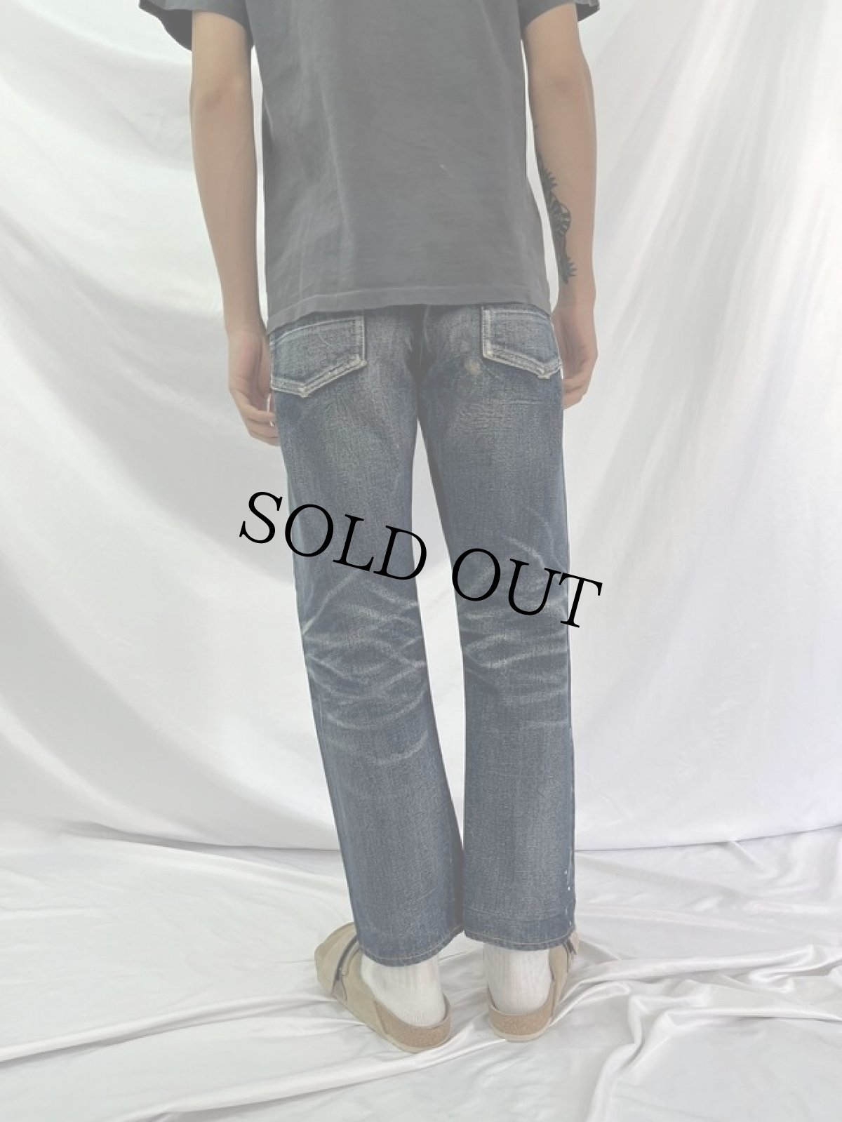 画像4: KAPITAL LEGS パッチワークデニムパンツ W29 (4)