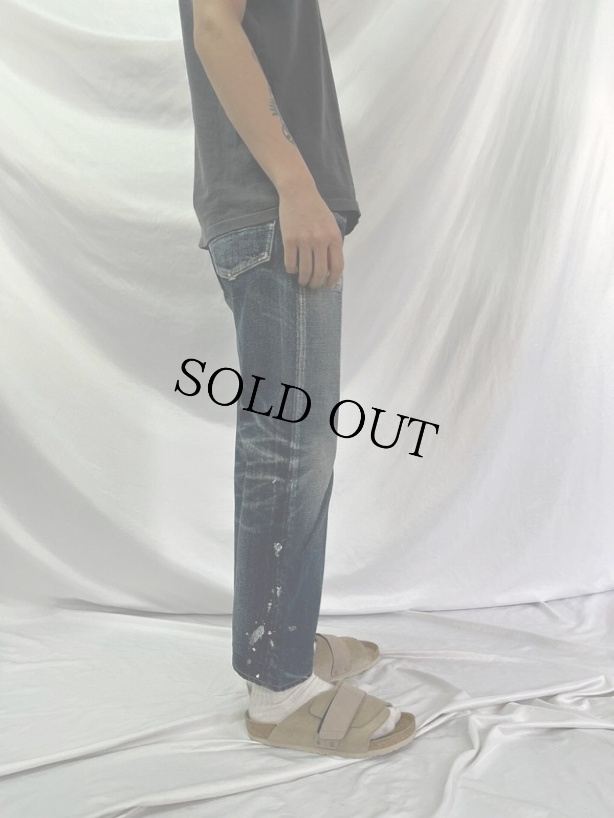 画像3: KAPITAL LEGS パッチワークデニムパンツ W29 (3)