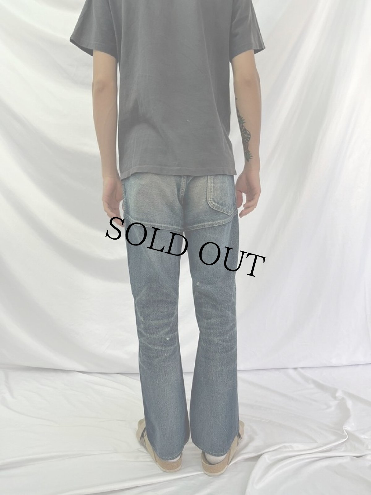 画像4: KAPITAL LEGS バックルバック デニムパンツ W31 (4)