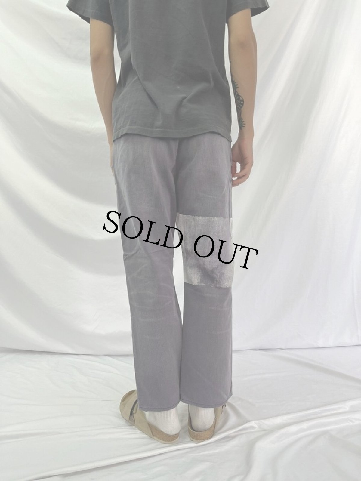 画像4: KAPITAL LEGS ペイント×カスタム コットンパンツ W30 (4)