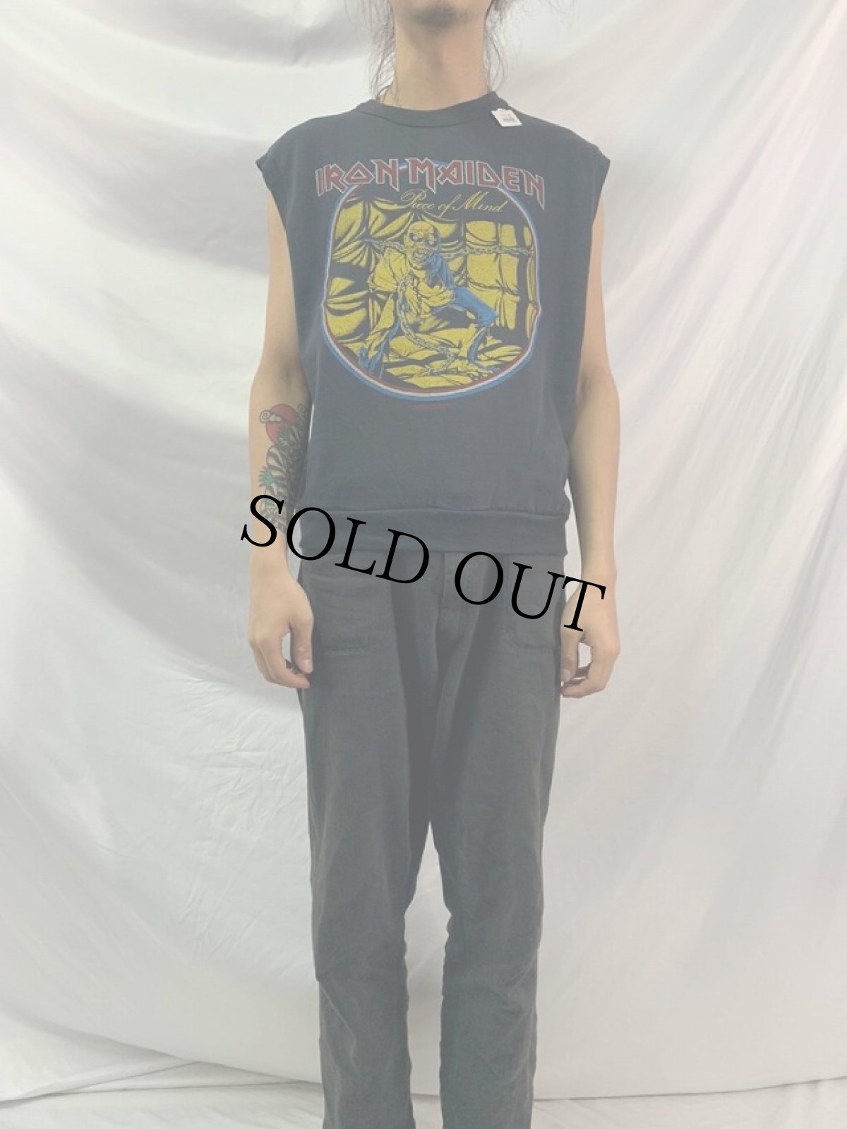 画像2: 1983 IRON MAIDEN "Piece of Mind" ヘヴィメタルバンド ノースリーブスウェット (2)