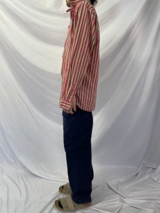 画像3: POLO Ralph Lauren ストライプ柄 チンスト付きコットンシャツ L (3)