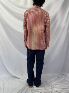 画像4: POLO Ralph Lauren ストライプ柄 チンスト付きコットンシャツ L (4)