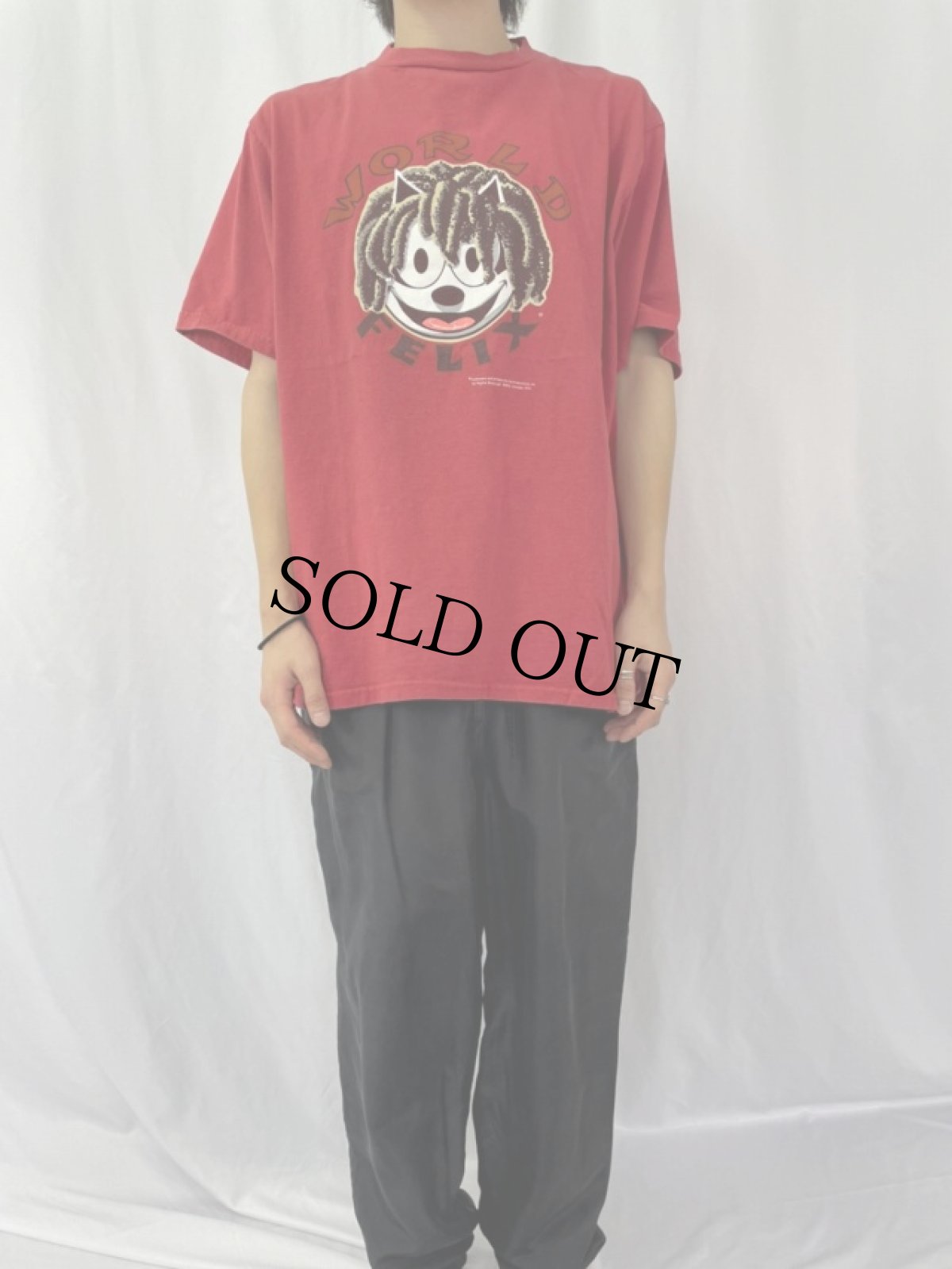 画像2: 90's USA製 "WORLD FELIX" キャラクタープリントTシャツ XL (2)