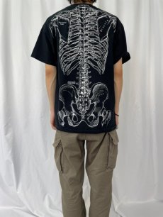 画像4: Leslie Arwin 人体骨格騙し絵 メディカルイラストレーター アートプリントTシャツ XL (4)