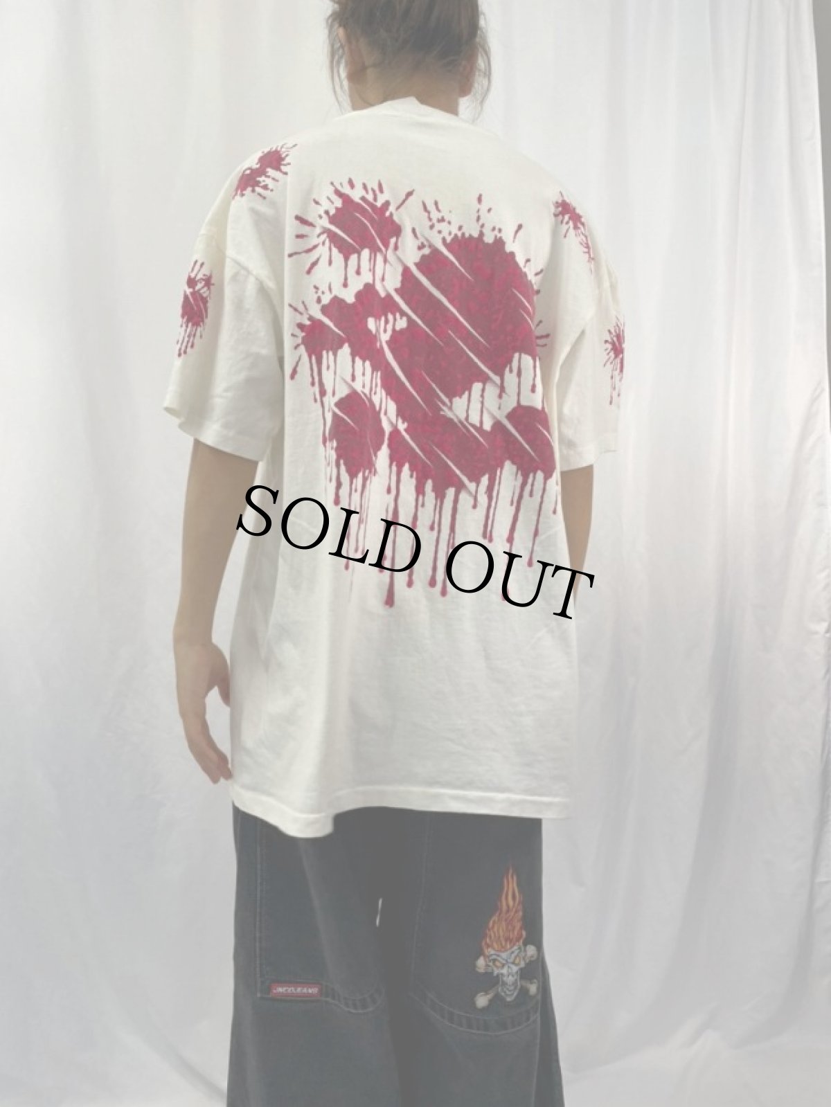 画像4: 90's PSYCHO USA製 サイコスリラー映画プリントTシャツ 2X (4)