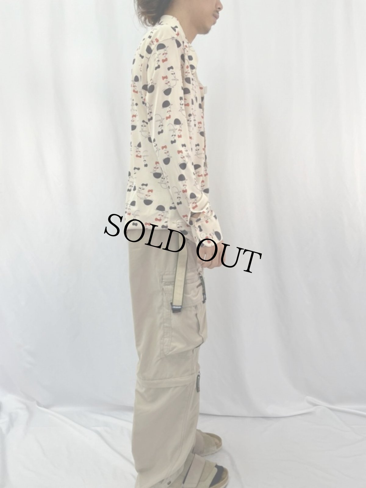 画像3: 70's 顔プリント オープンカラーシャツ (3)