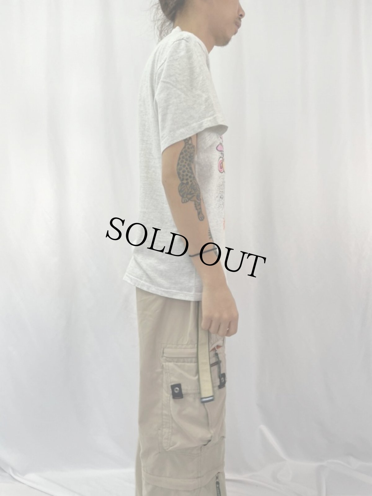 画像3: 90's The Ren and Stimpy Show USA製 キャラクターTシャツ L (3)