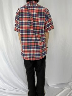 画像4: 【SALE】Ralph Lauren "BIG SHIRT" チェック柄 オックスフォードボタンダウンシャツ M (4)