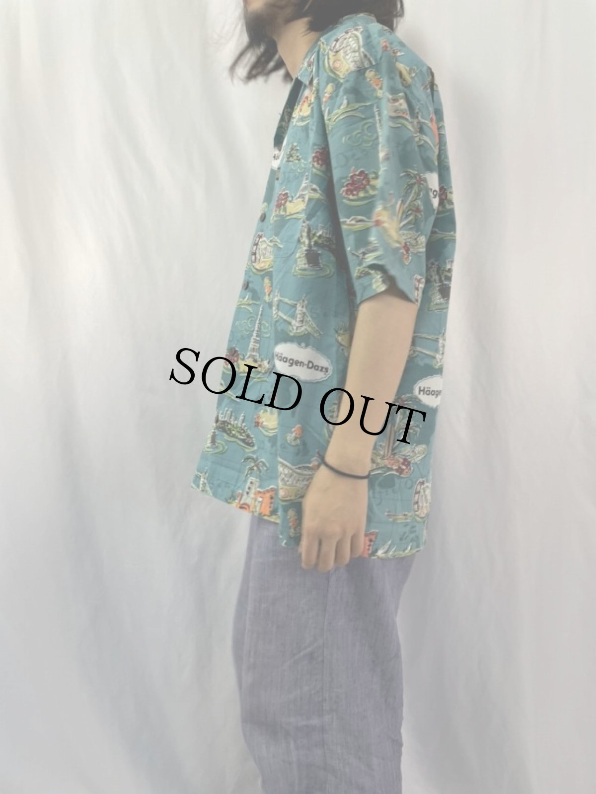 画像3: 2000’s Pineapple Connection "Haagen-Dazs" 総柄ハワイアンシャツ XL (3)