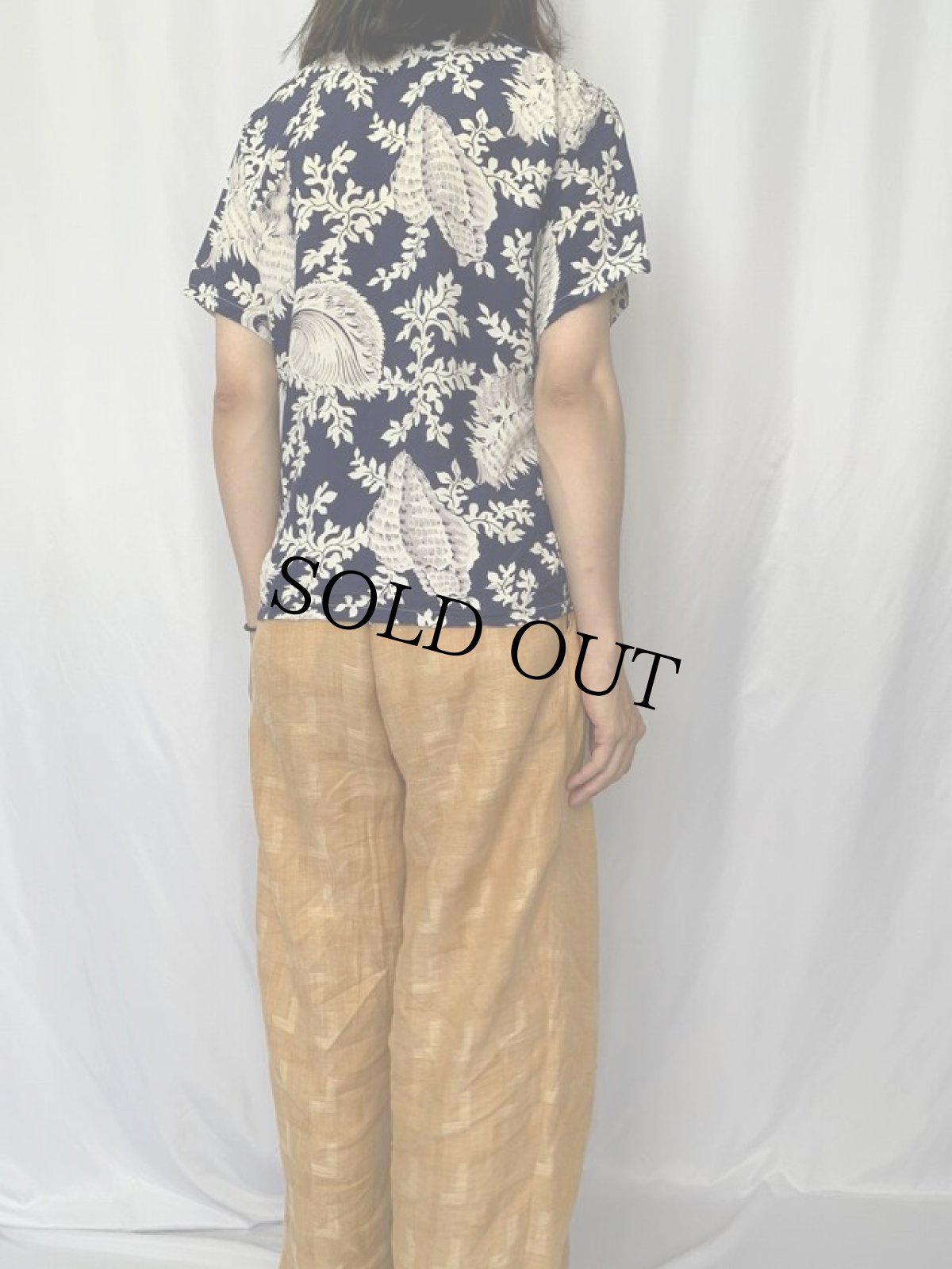 画像4: 50's Gentry 総柄レーヨンオープンカラーシャツ S (4)