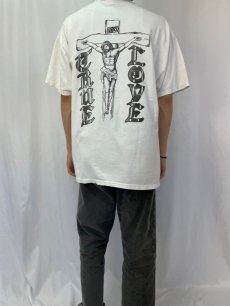 画像4: "TRUE LOVE" キリストプリントTシャツ XL (4)