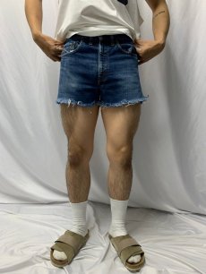 画像2: 70's LEVI'S 505-0217 BIGE カットオフデニムショーツ W30 (2)