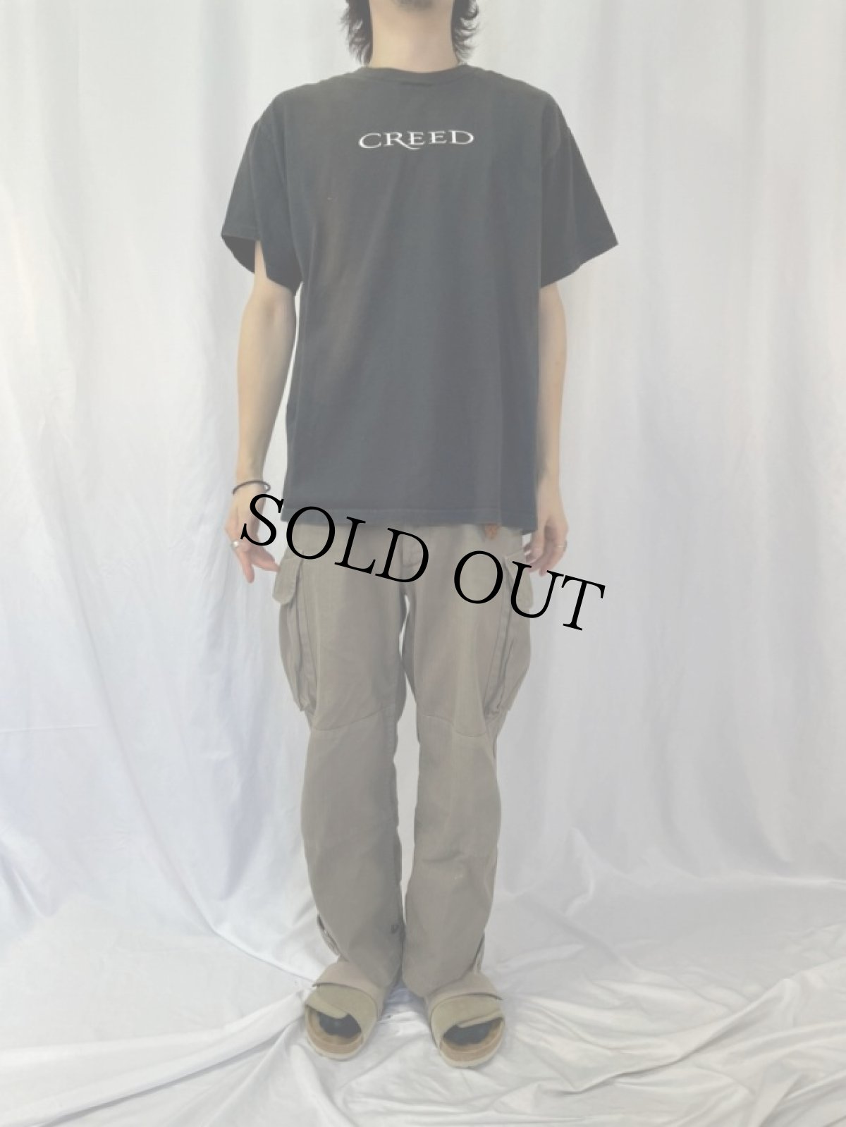 画像2: 90's CREED "Human Clay" ハードロックバンドTシャツ L (2)