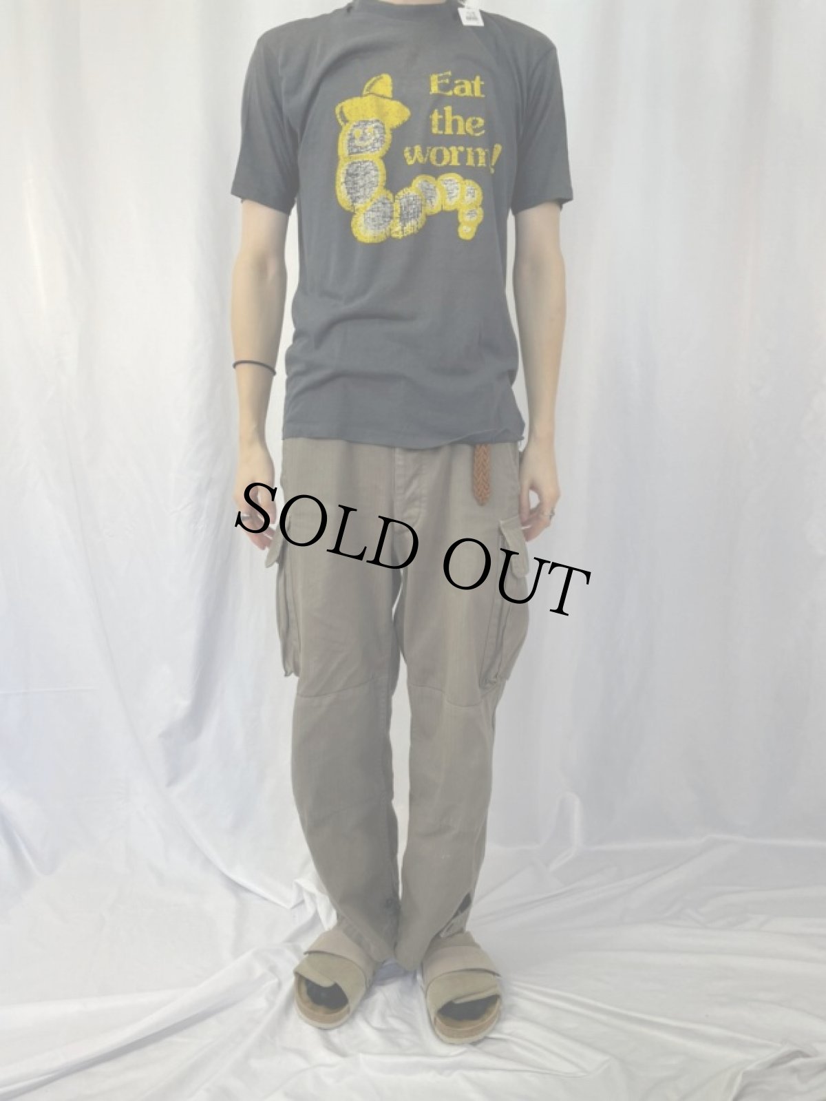 画像2: 80s USA製 "Eat the worm!" Monte Alban Mezcal リキュールTシャツ (2)