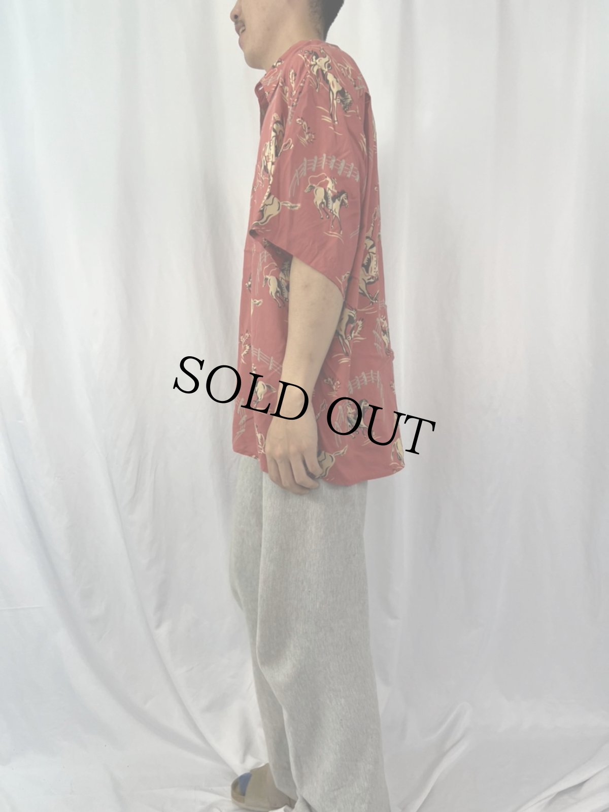 画像3: Reyn Spooner ウエスタン柄 レーヨンシャツ XL (3)