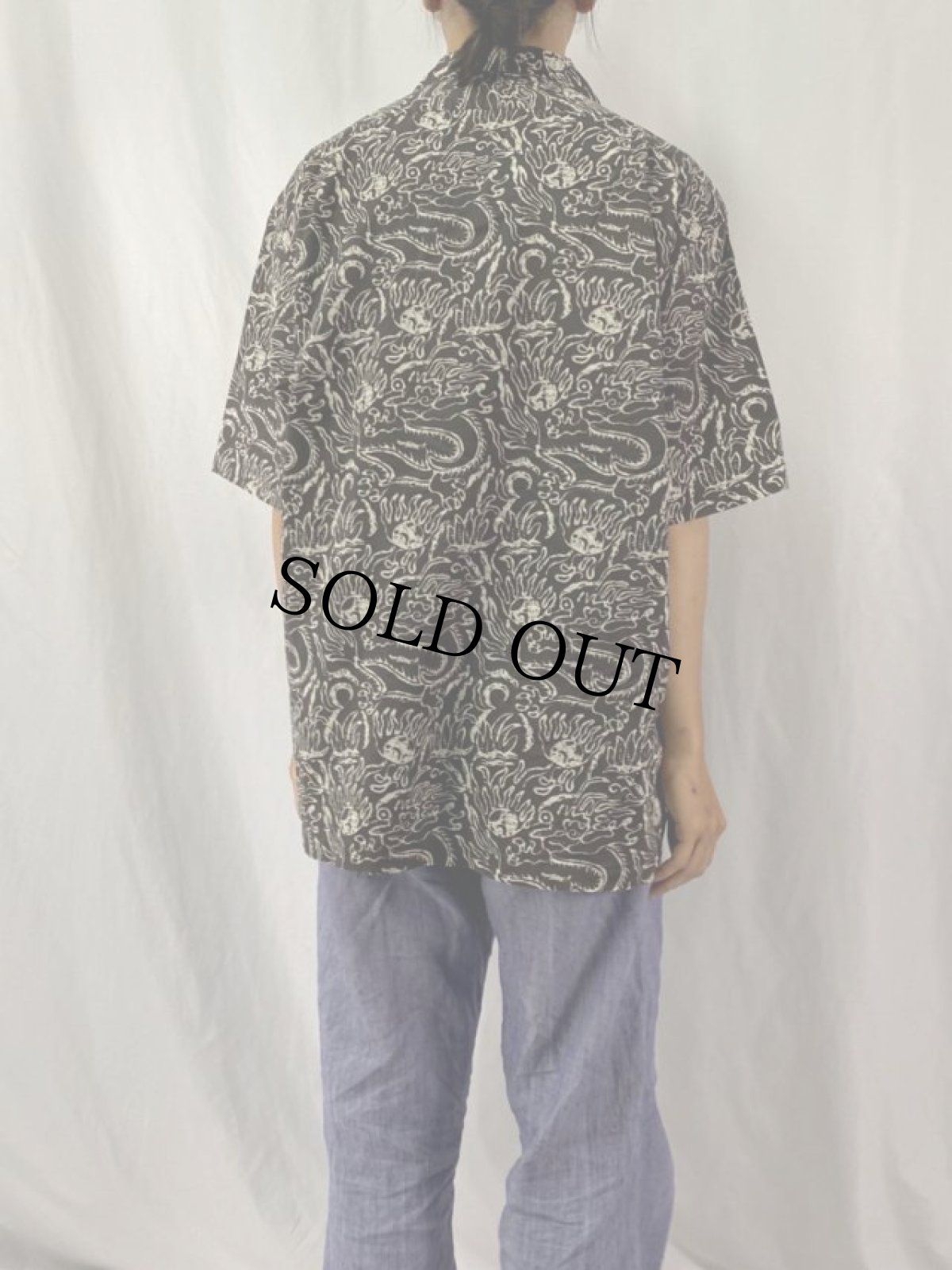 画像4: POLO Ralph Lauren "CLAYTON" 総柄コットンアロハシャツ L (4)