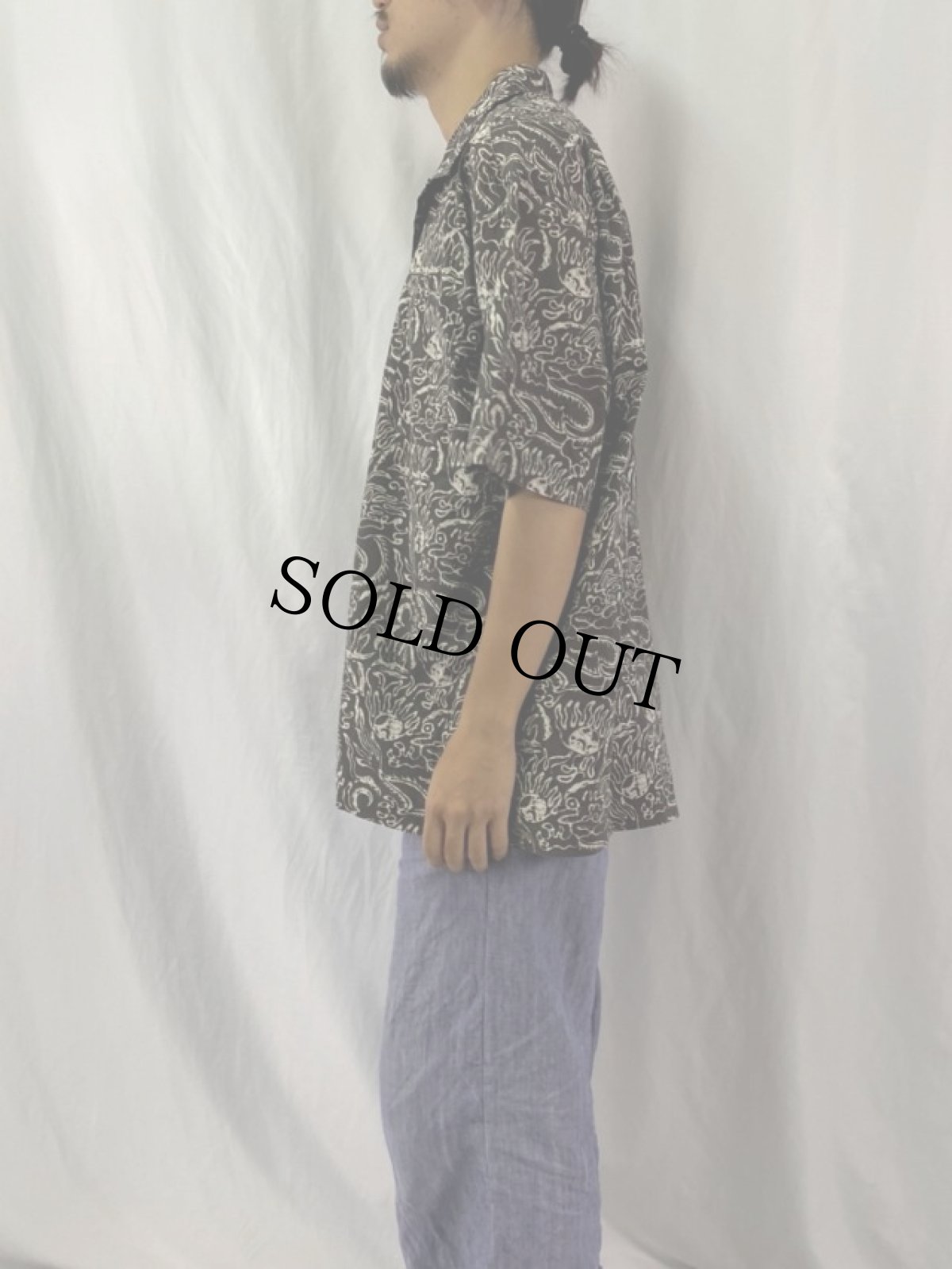 画像3: POLO Ralph Lauren "CLAYTON" 総柄コットンアロハシャツ L (3)